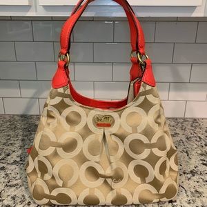 Fabric and Leather Coach Purse